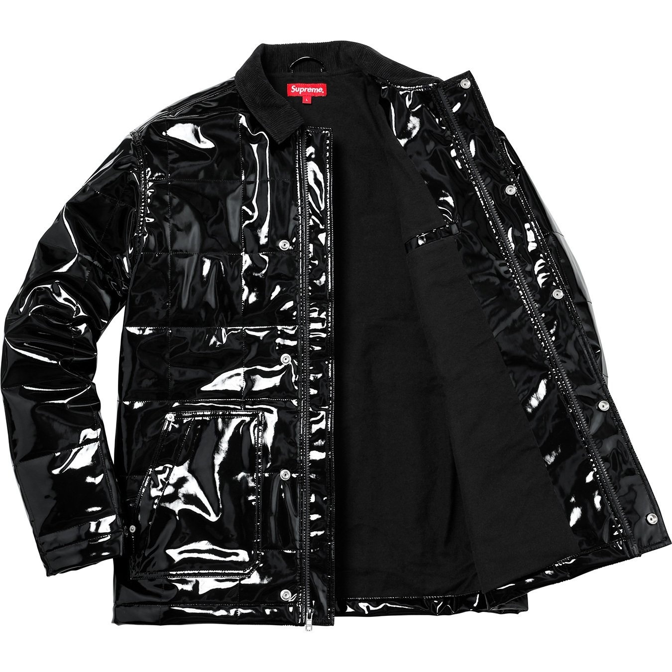 Quilted Patent Vinyl Work Jacket view 5
